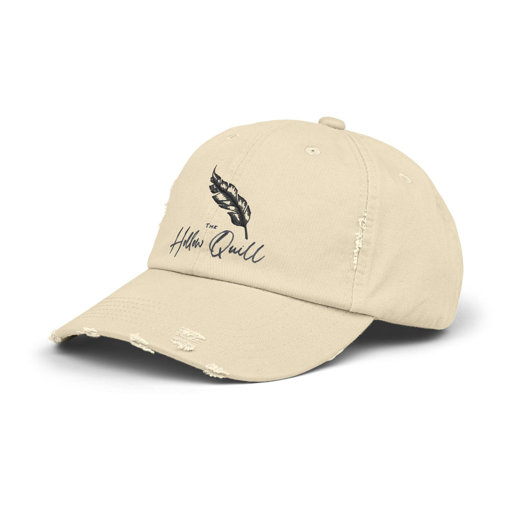 'Hollow Quill" Distressed Dad Cap