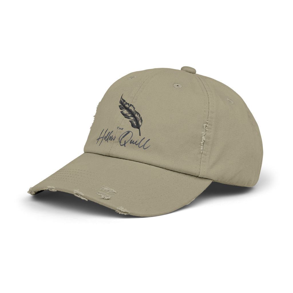 'Hollow Quill" Distressed Dad Cap