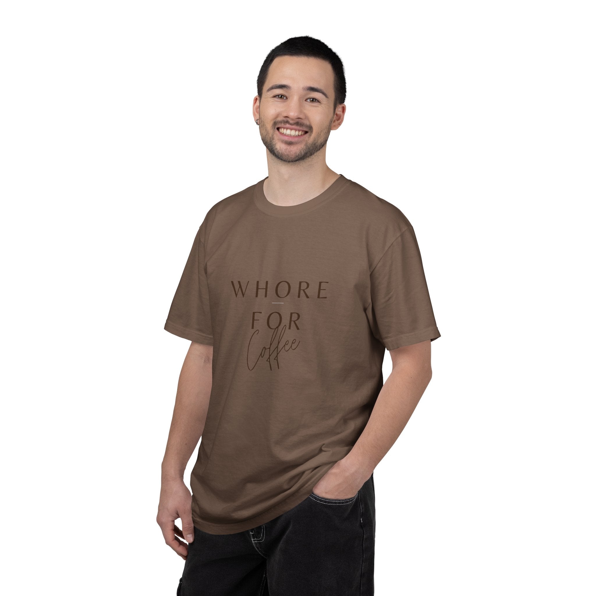 Coffee Lover T-shirt - 'Whore for Coffee' Statement Tee