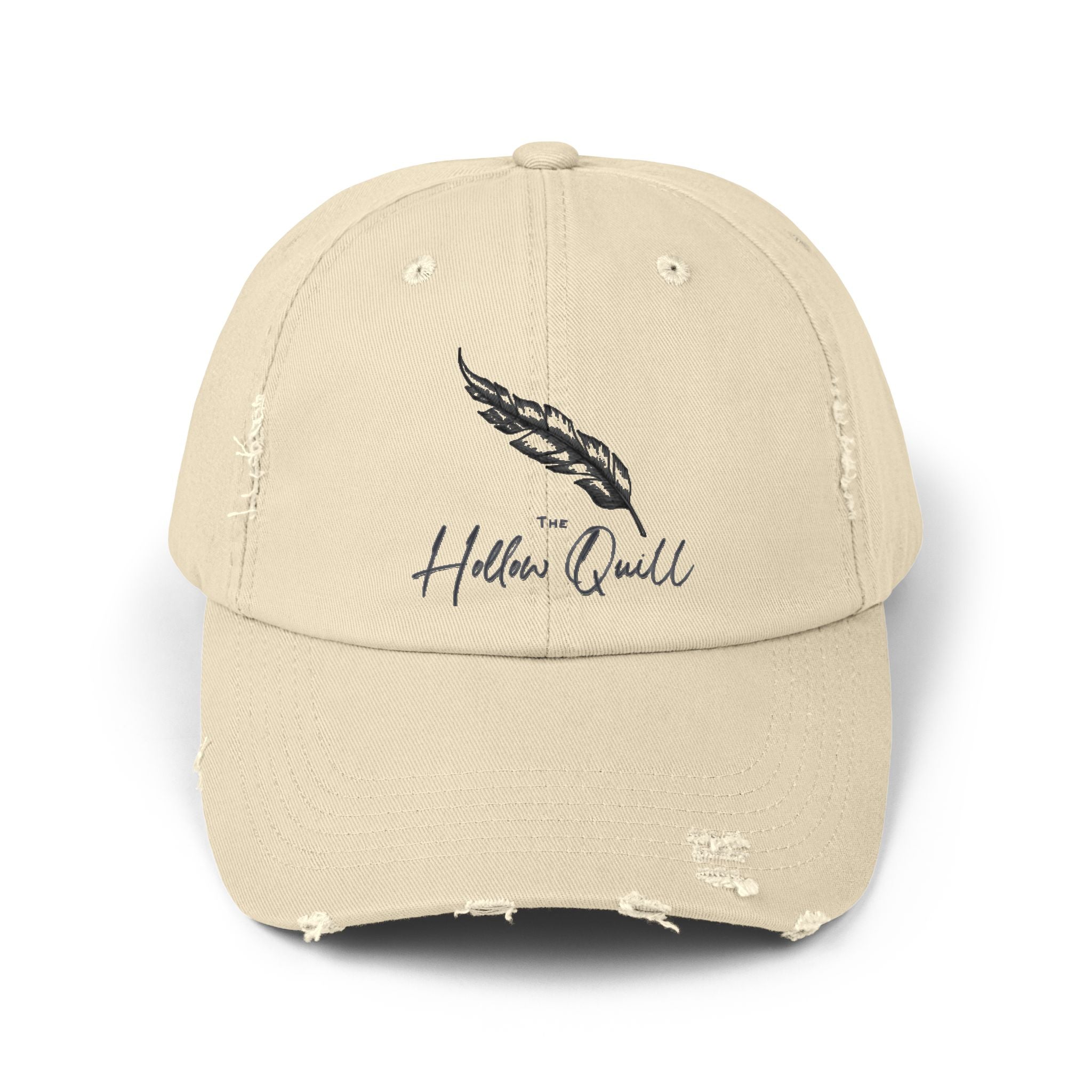 'Hollow Quill" Distressed Dad Cap