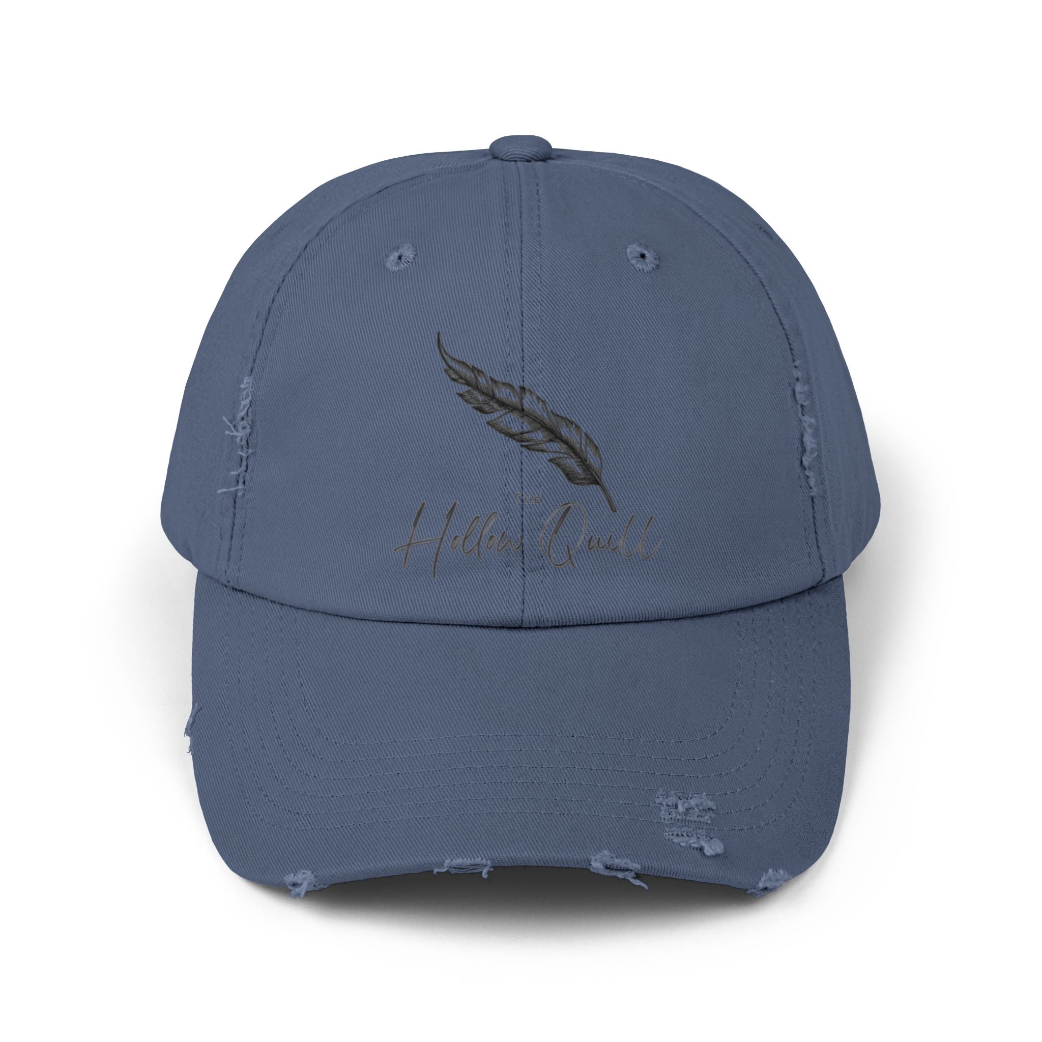 'Hollow Quill" Distressed Dad Cap