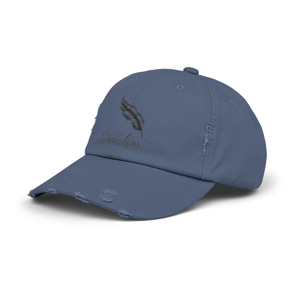 'Hollow Quill" Distressed Dad Cap